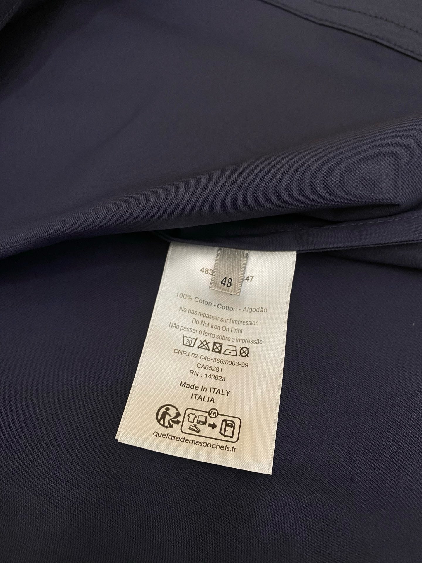 Dark Blue and White Polo