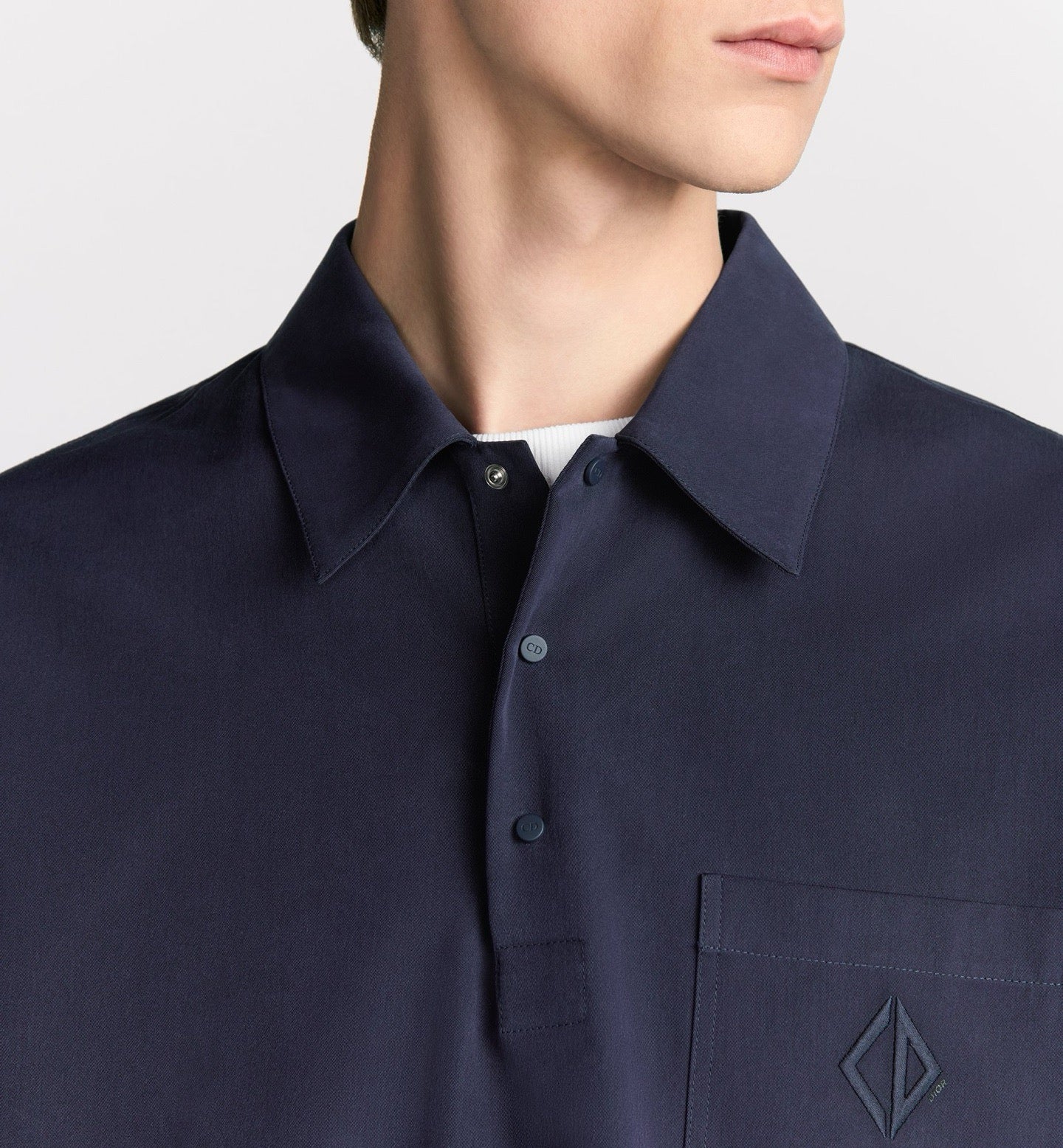 Dark Blue and White Polo