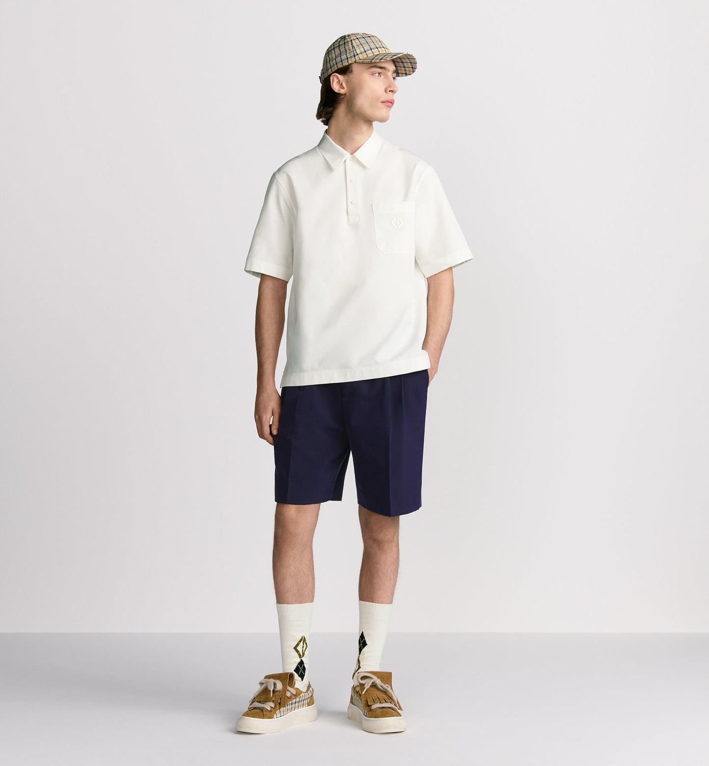 Dark Blue and White Polo