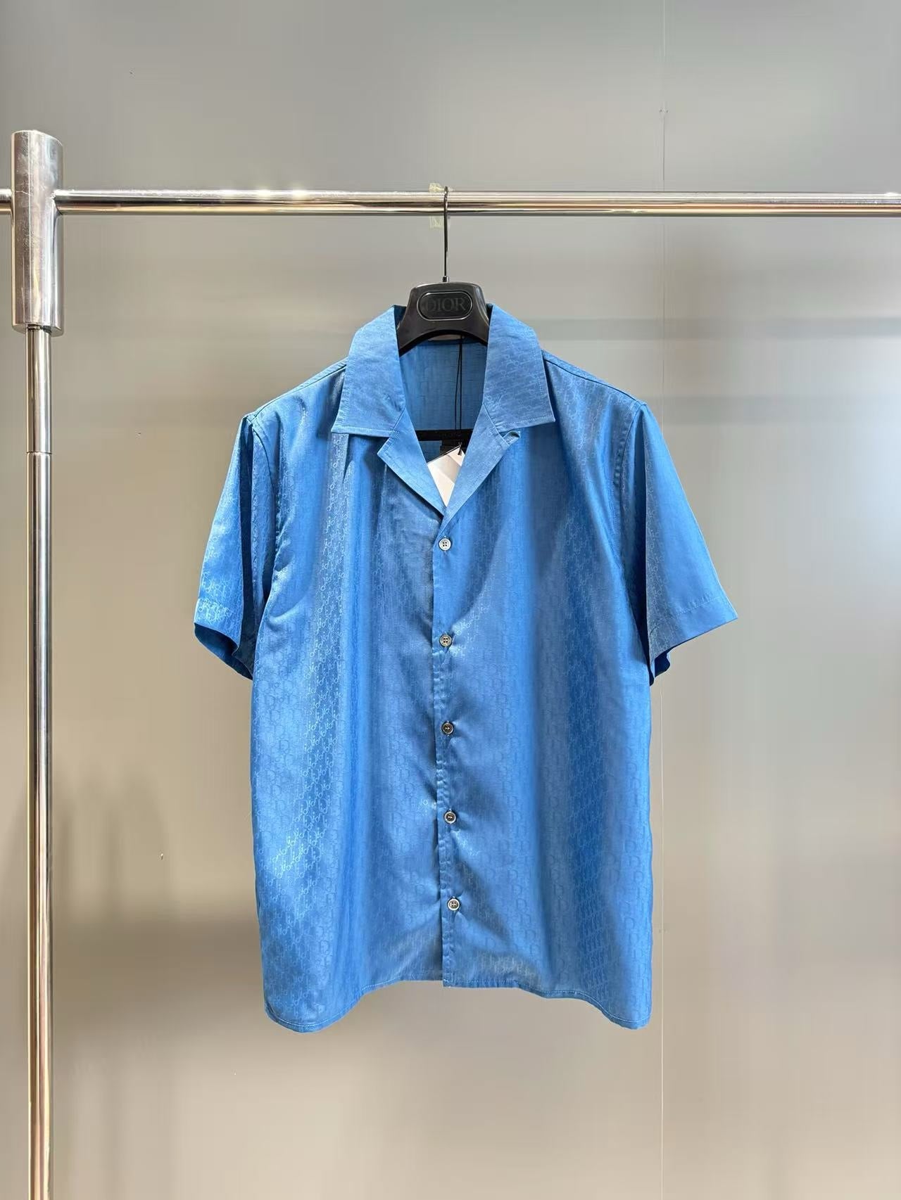 Blue and Light Green Shirt - FashionHype.xyz