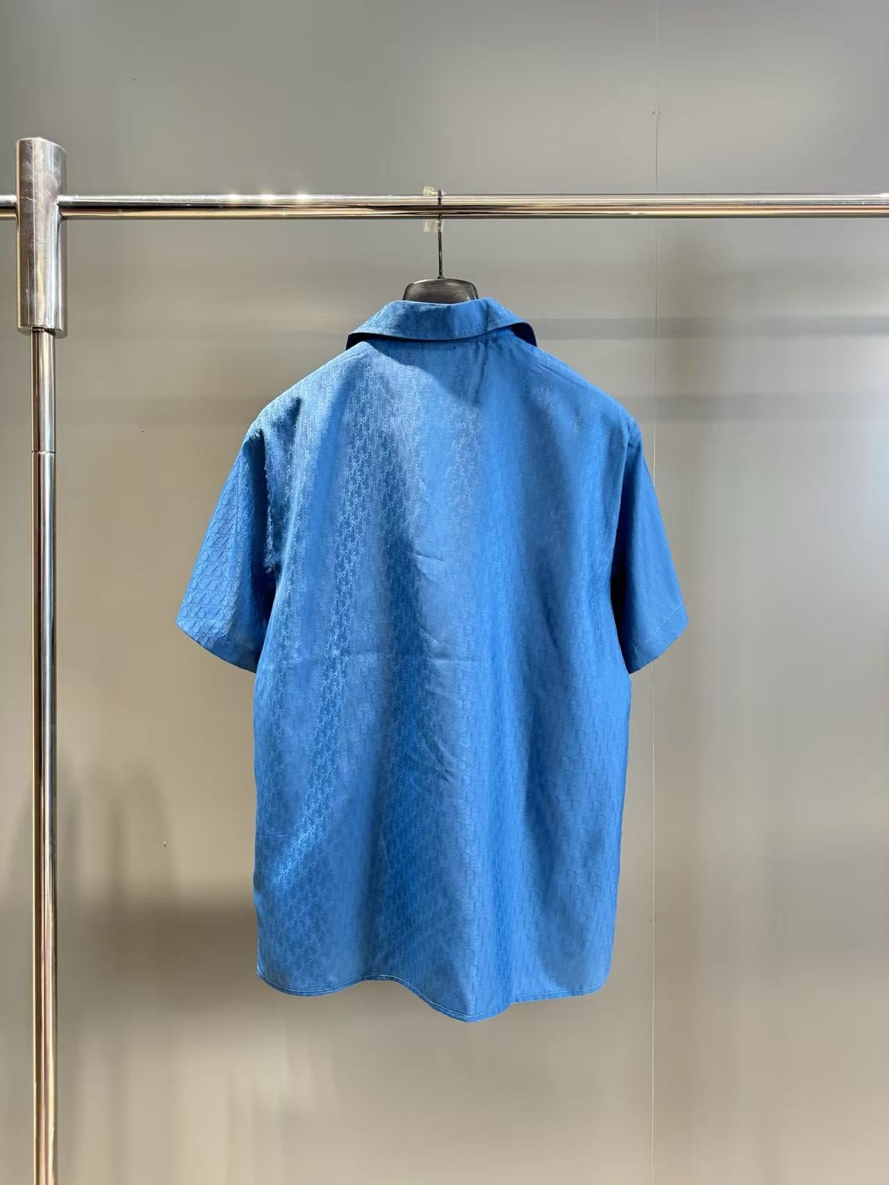Blue and Light Green Shirt - FashionHype.xyz