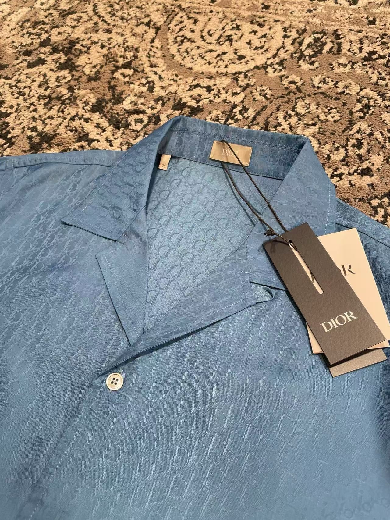 Blue and Light Green Shirt - FashionHype.xyz