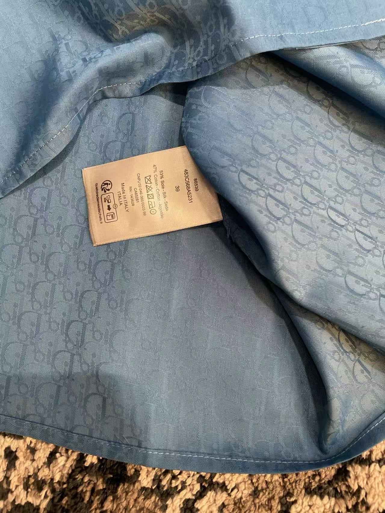 Blue and Light Green Shirt