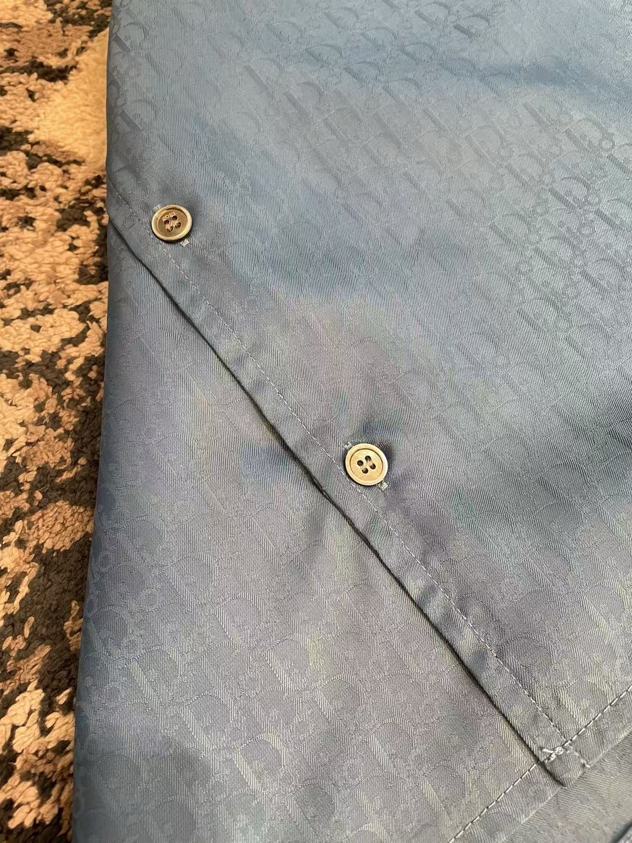 Blue and Light Green Shirt - FashionHype.xyz