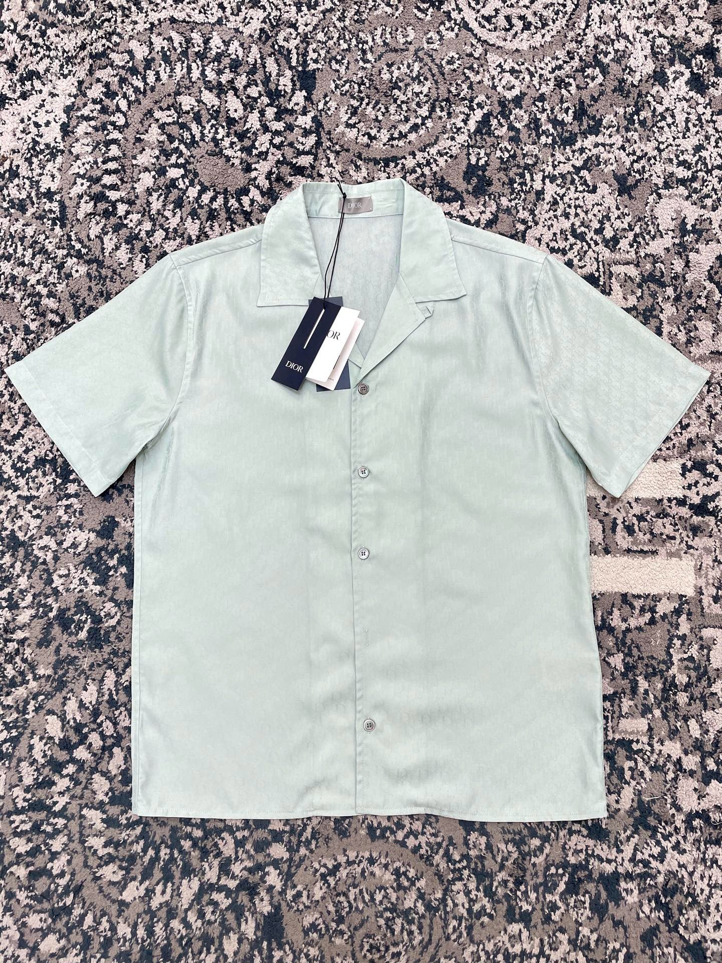 Blue and Light Green Shirt - FashionHype.xyz