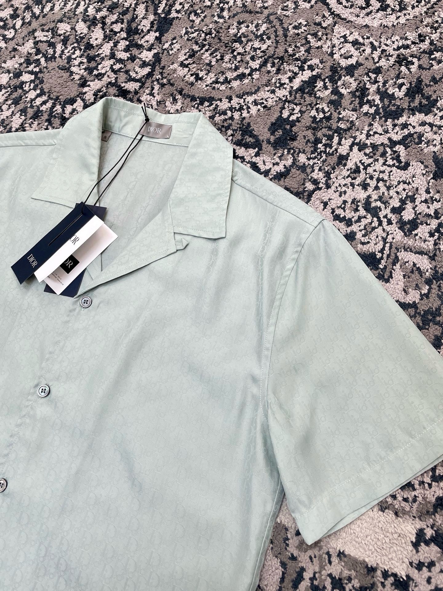 Blue and Light Green Shirt - FashionHype.xyz