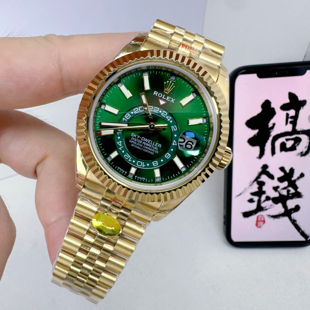 Golden Green Watch