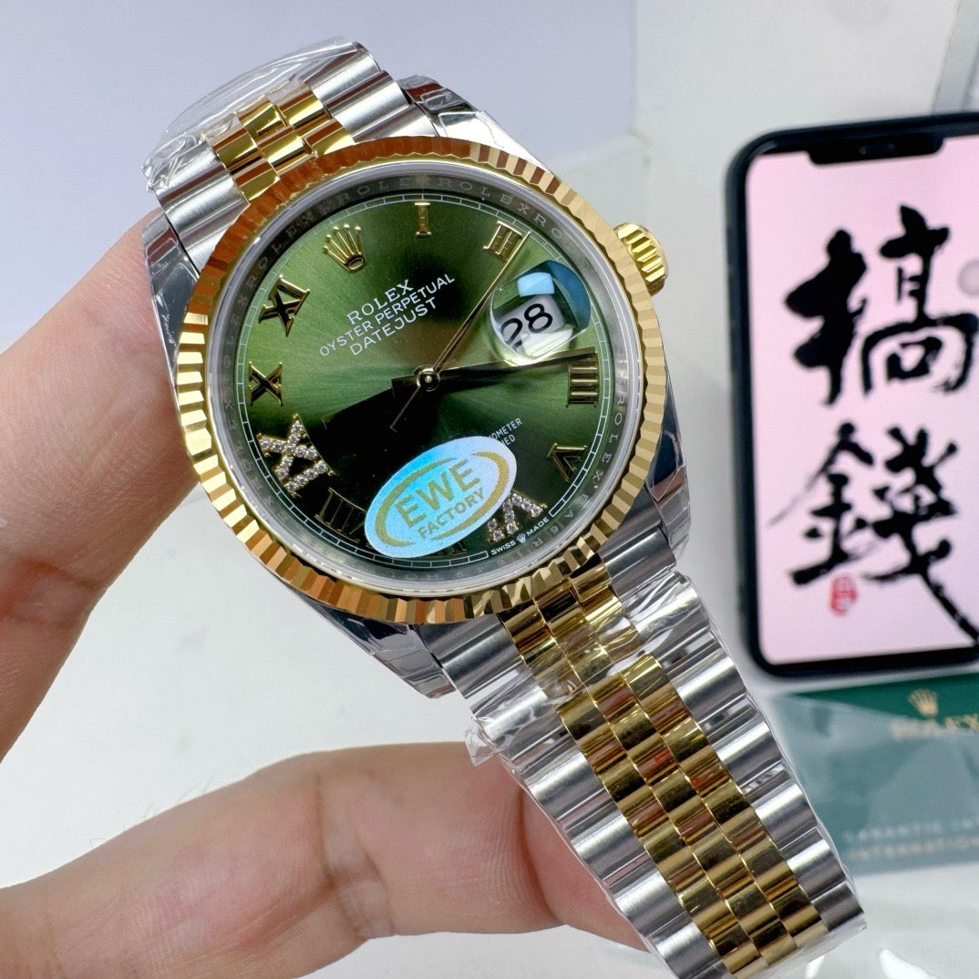 Silver Golden Watch