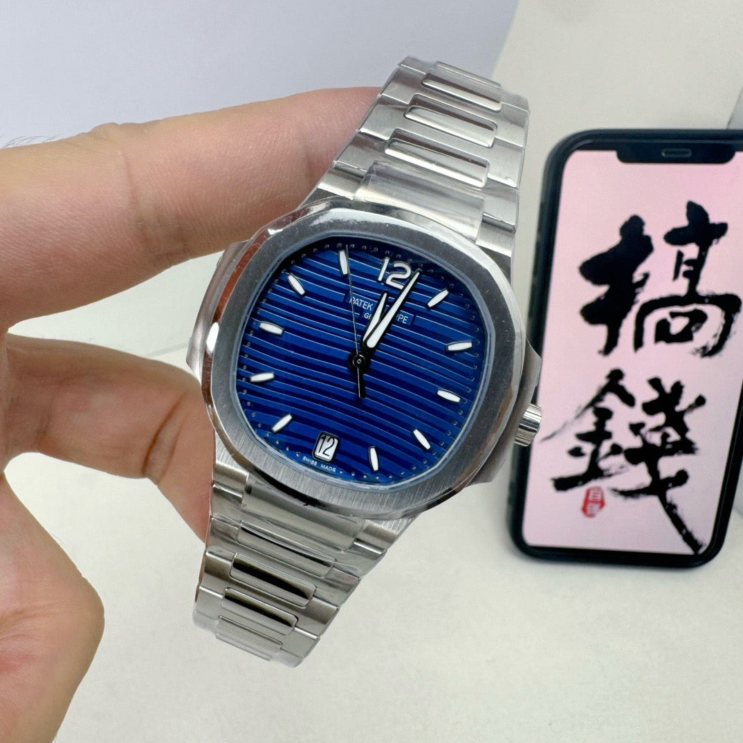 Silver Blue Watch