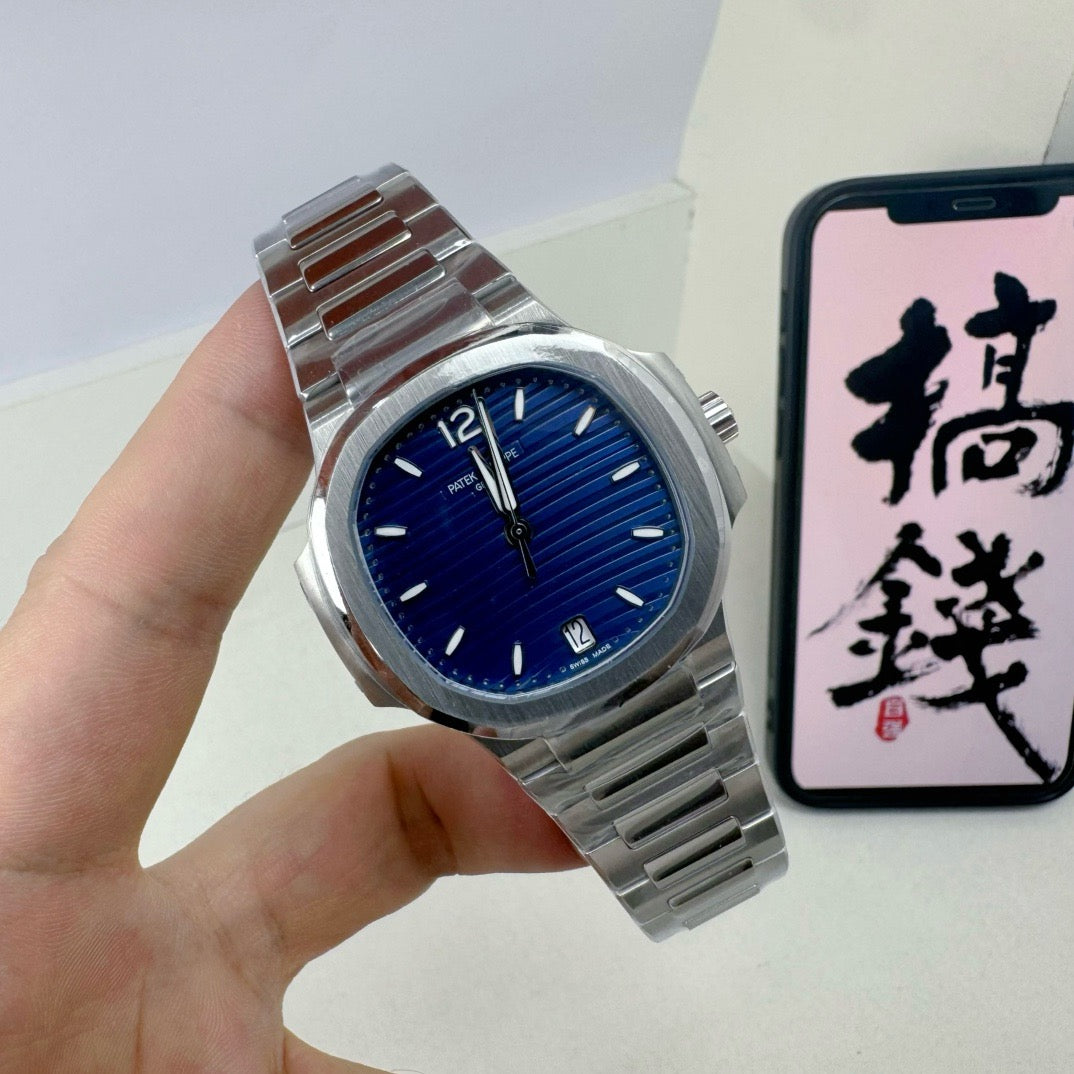 Silver Blue Watch