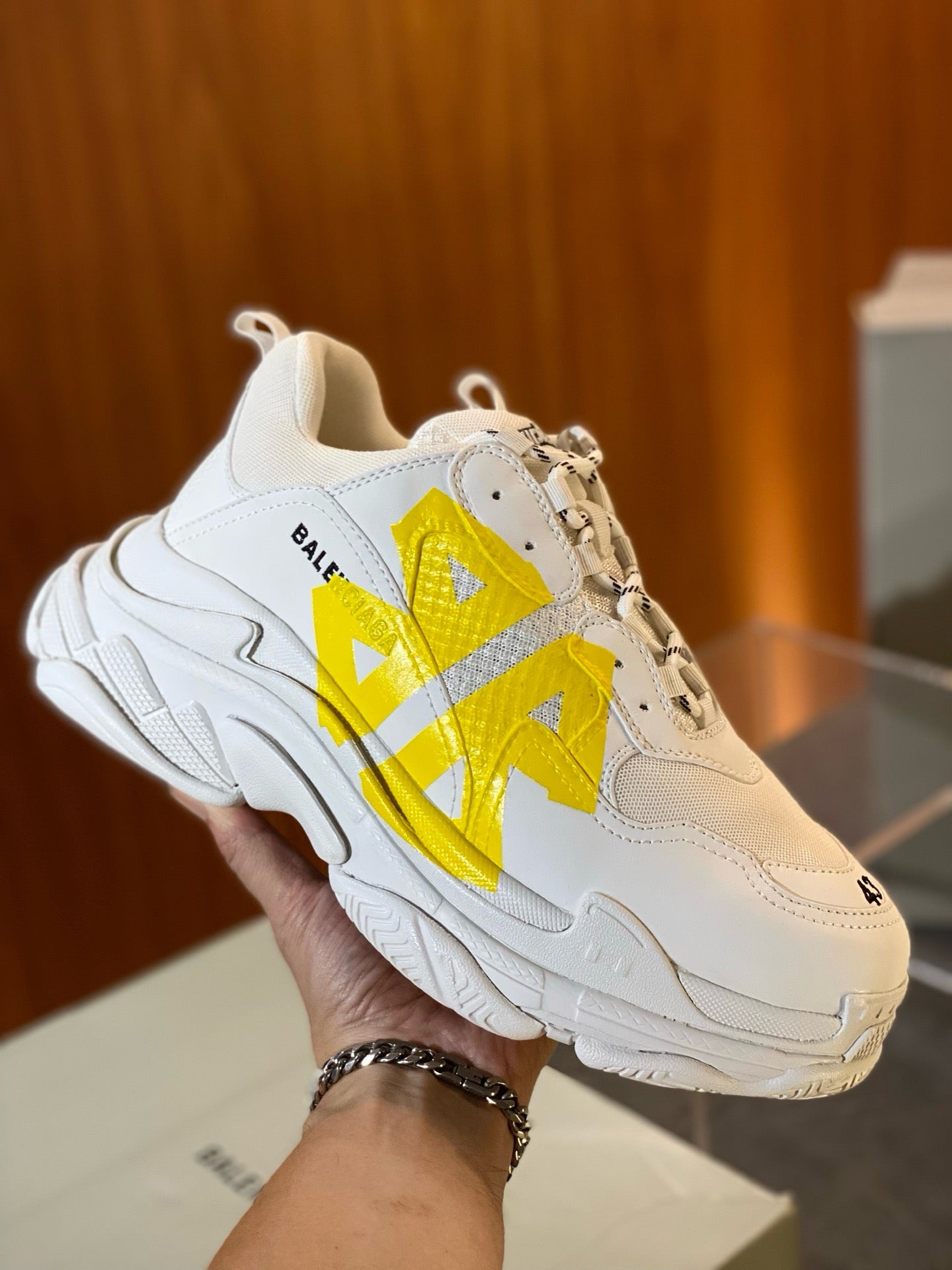 White and Black Shoes