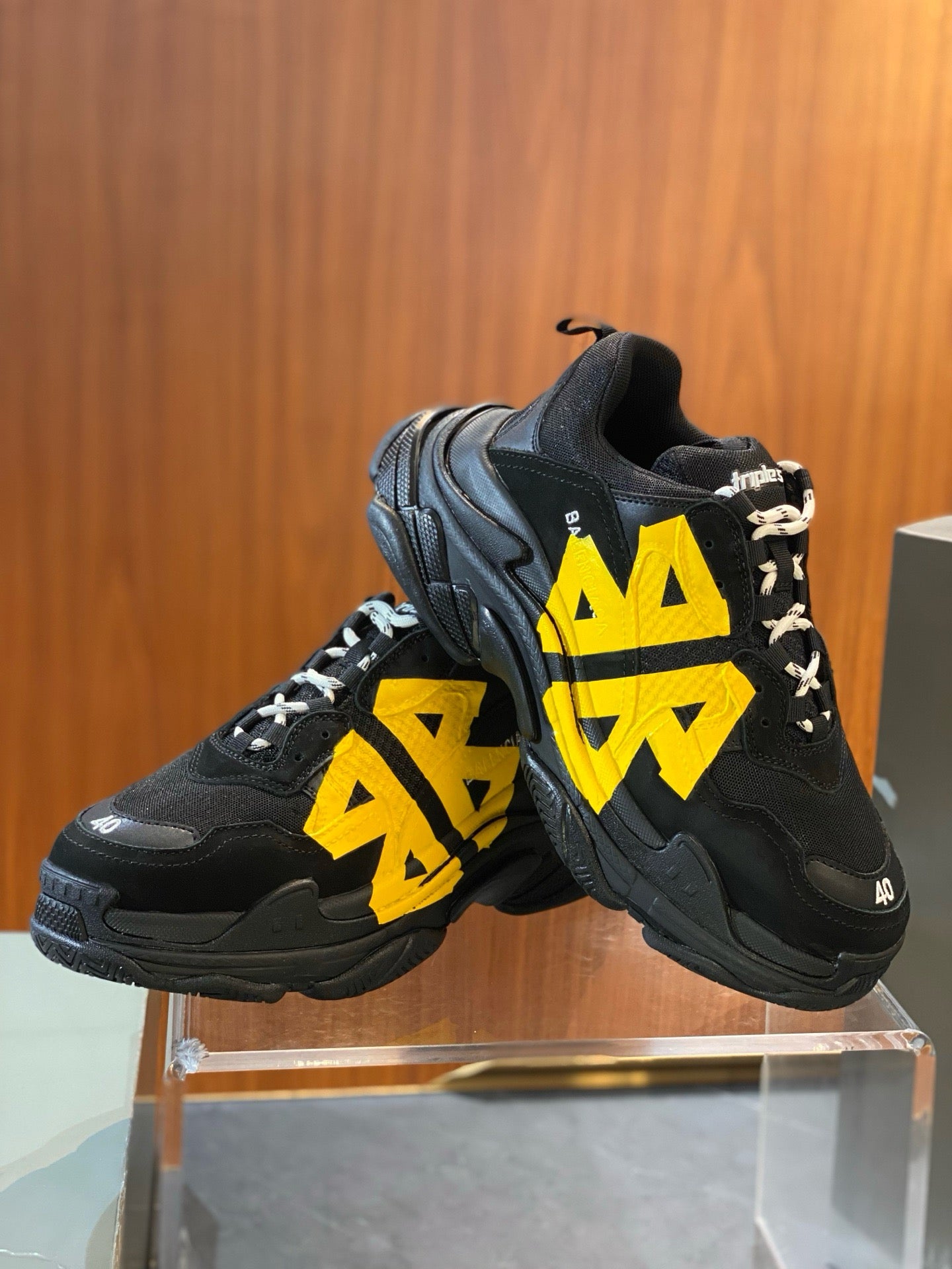 White and Black Shoes