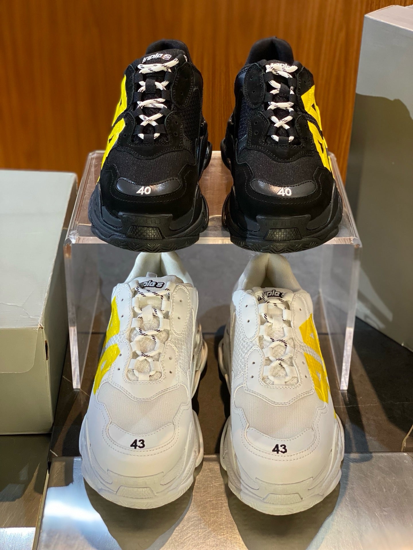 White and Black Shoes