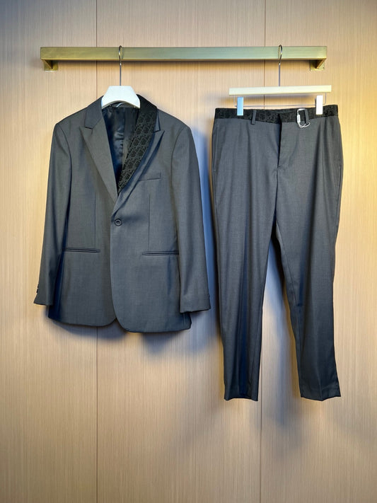 Black Jacket and Pant Suit