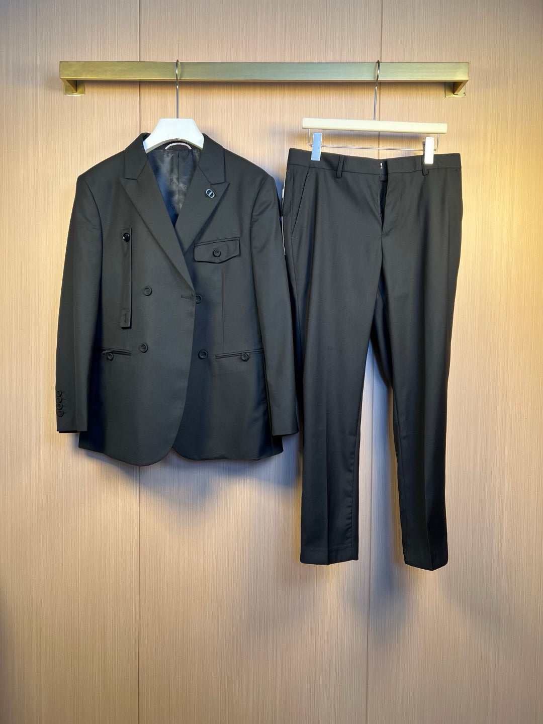 Black Jacket and Pant Suit