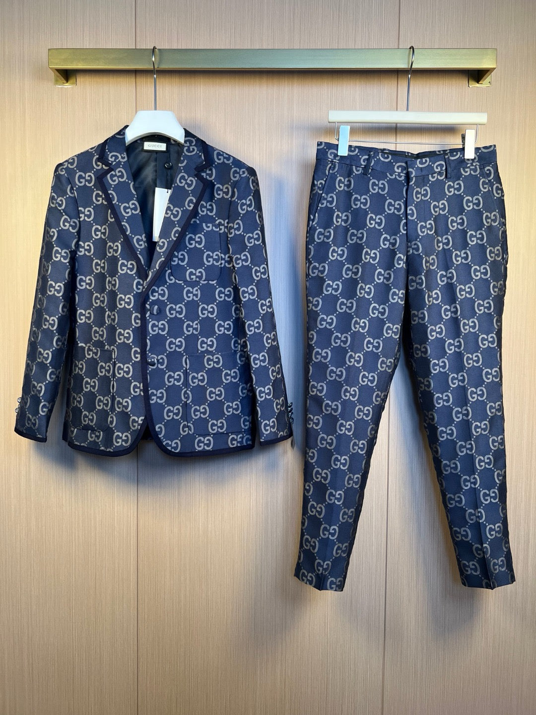 Dark Blue Jacket and Pant Suit - FashionHype.xyz