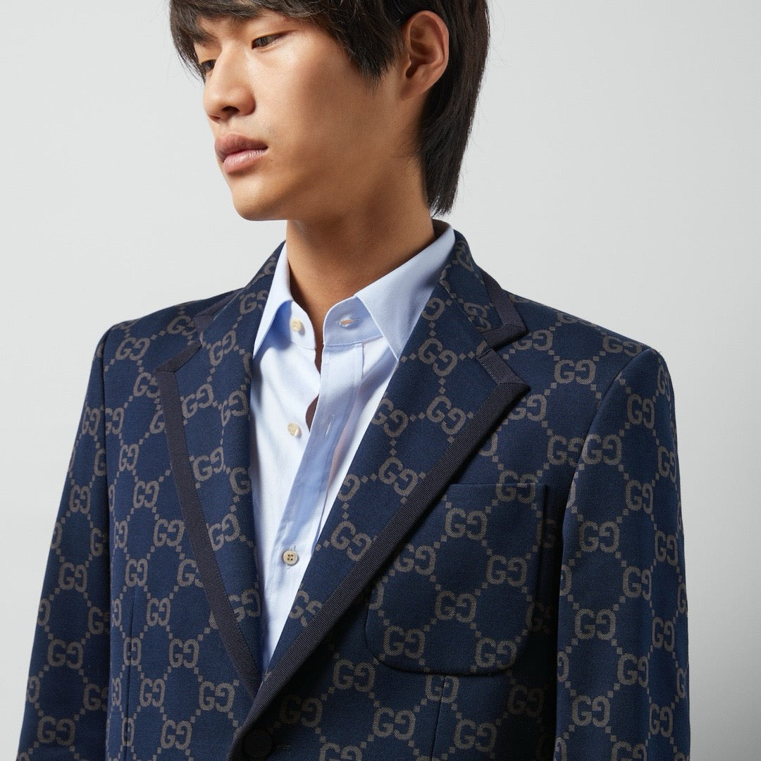 Dark Blue Jacket and Pant Suit - FashionHype.xyz