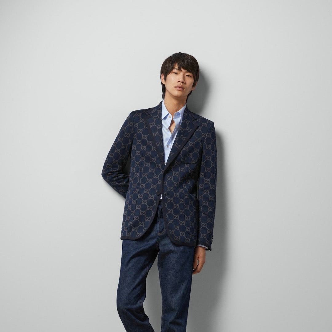 Dark Blue Jacket and Pant Suit - FashionHype.xyz