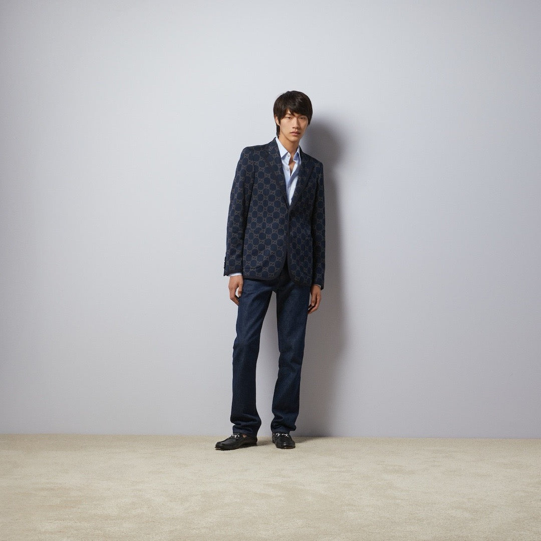 Dark Blue Jacket and Pant Suit - FashionHype.xyz