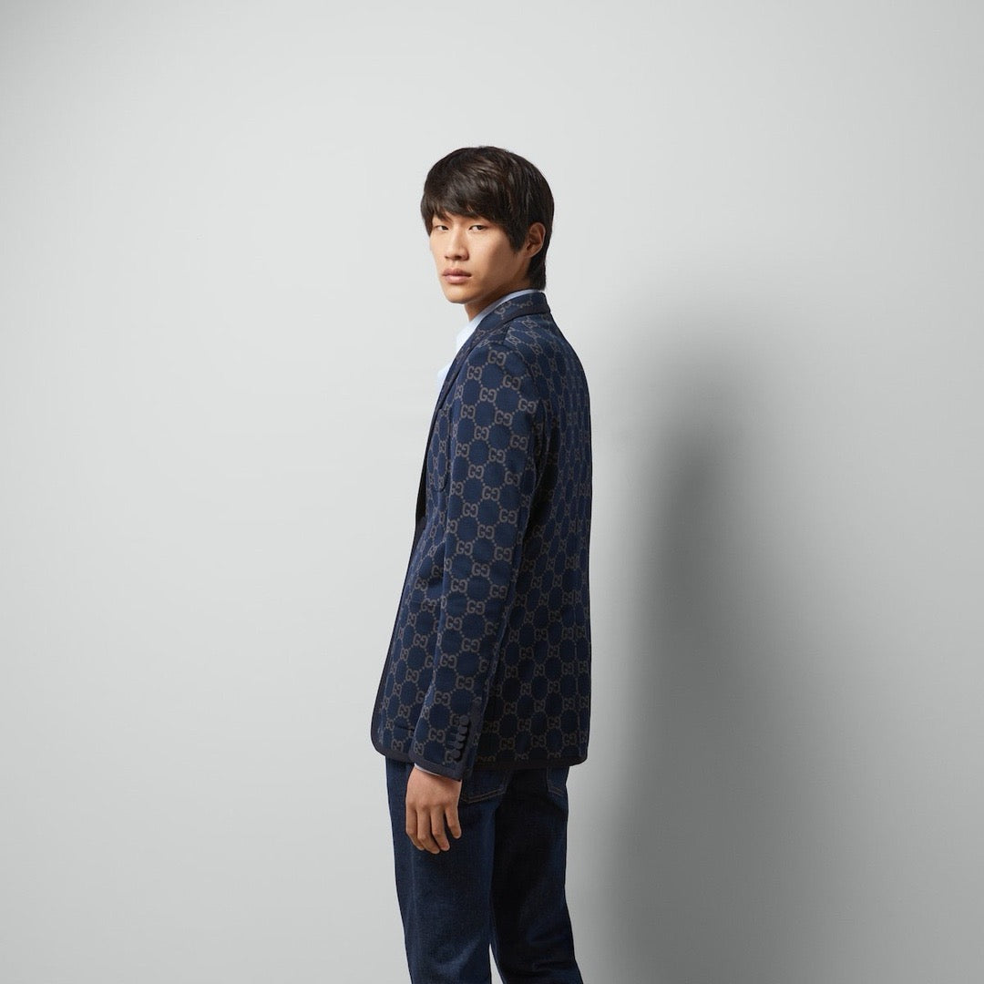 Dark Blue Jacket and Pant Suit - FashionHype.xyz