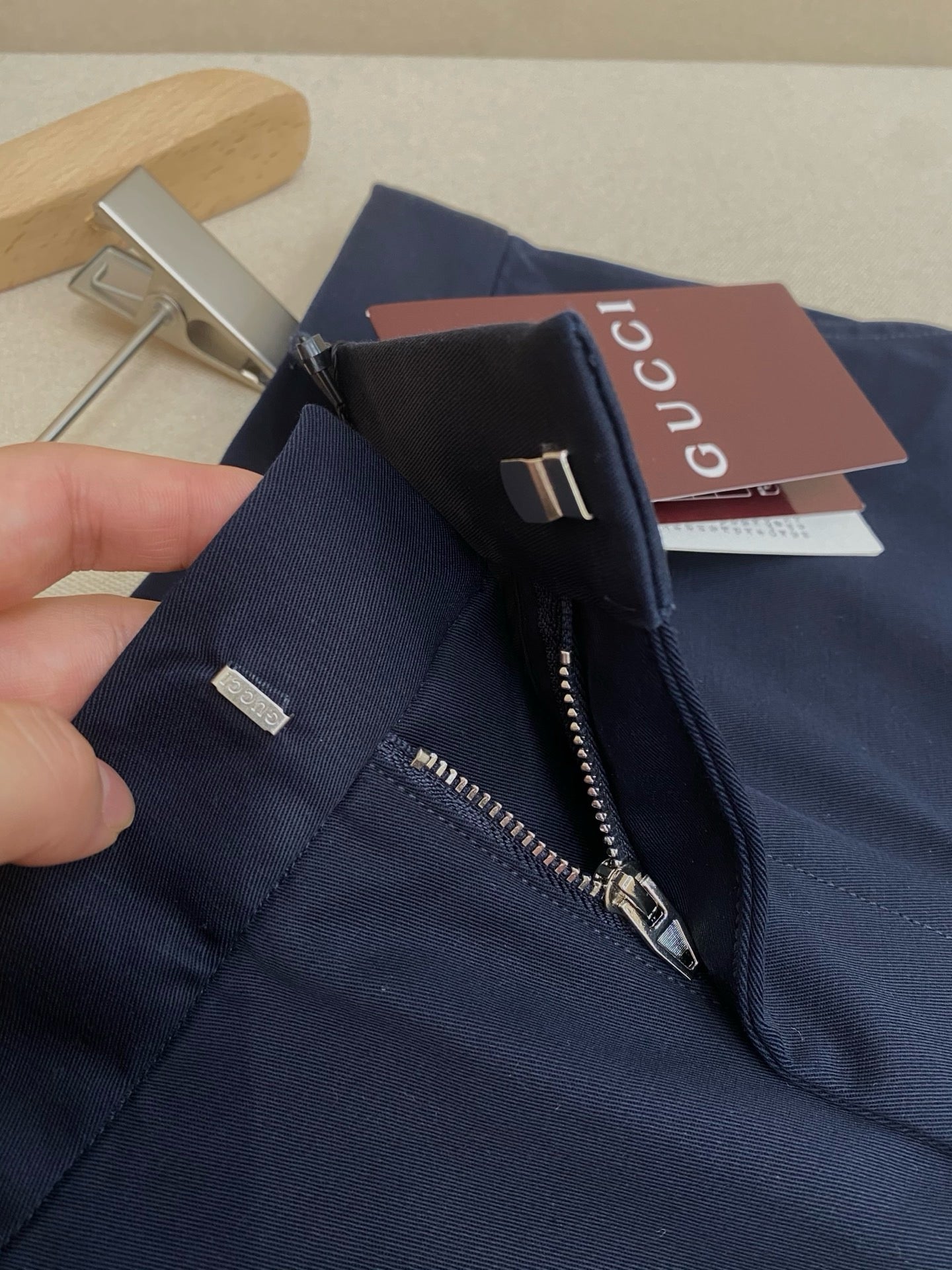 Dark Blue and Geige Short - Size 48 - FashionHype.xyz