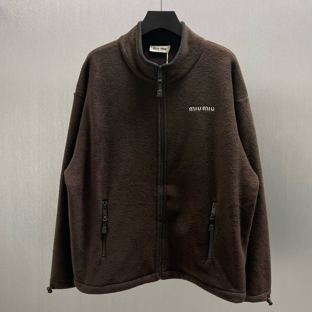 Brown and Dark Blue Jacket - Size L