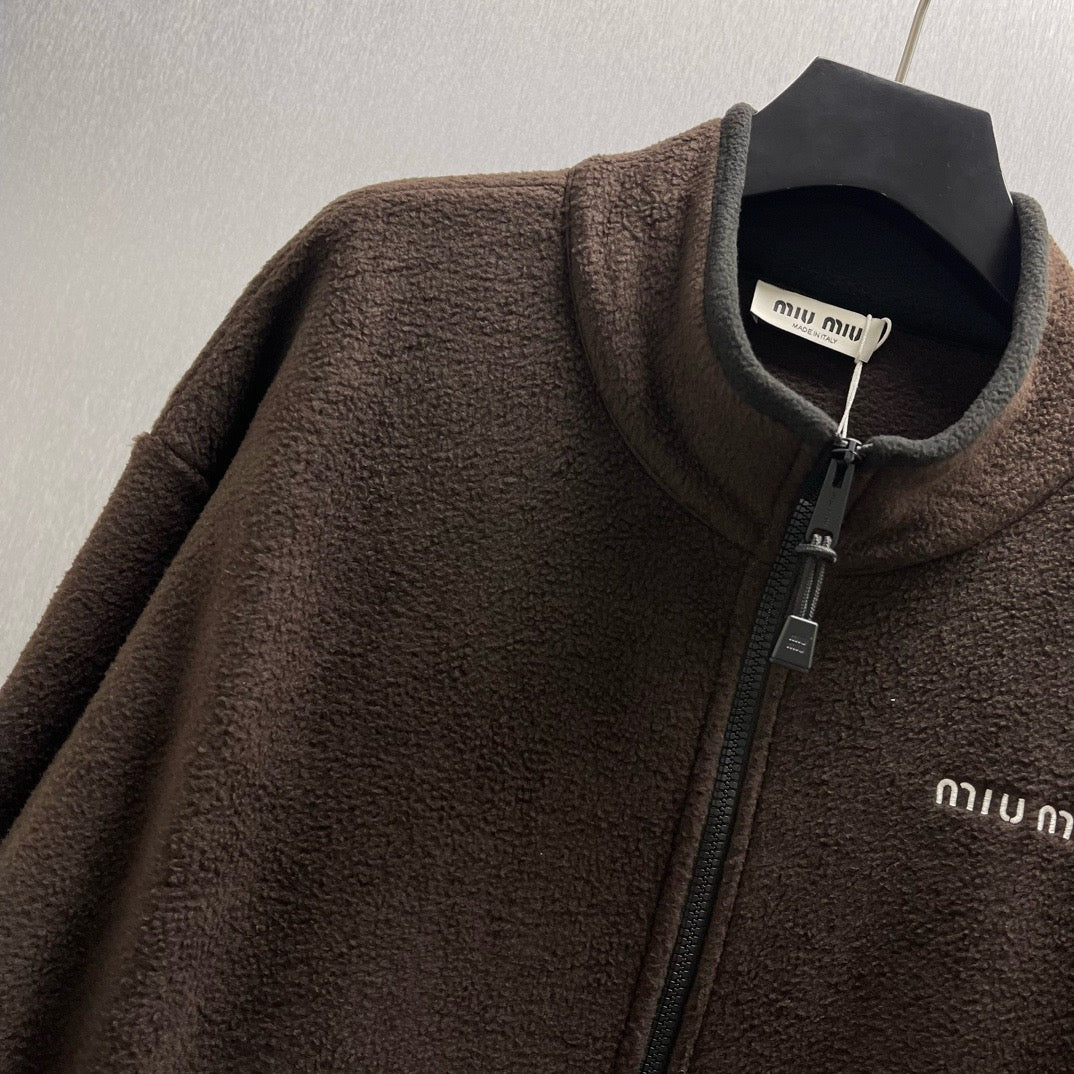 Brown and Dark Blue Jacket - Size L