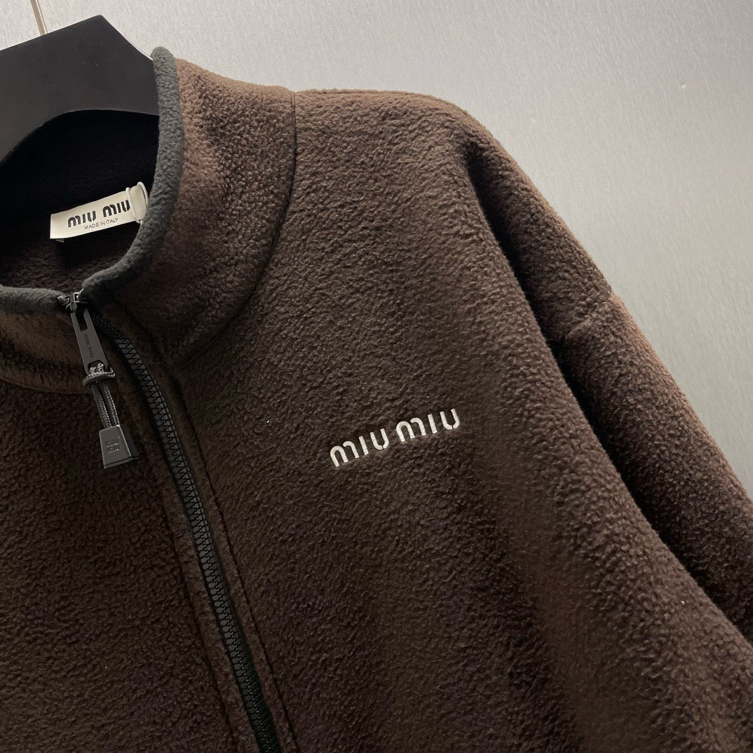 Brown and Dark Blue Jacket - Size L