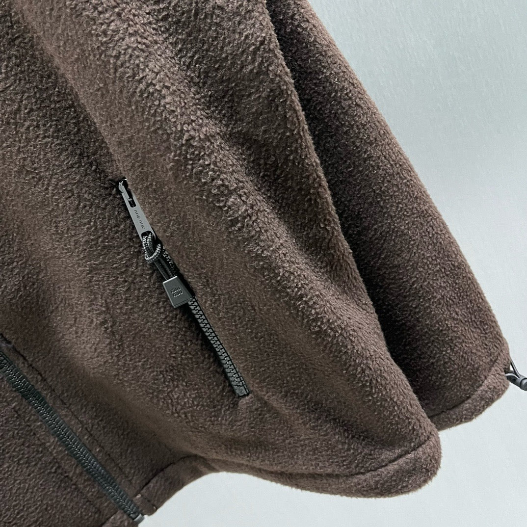 Brown and Dark Blue Jacket - Size L