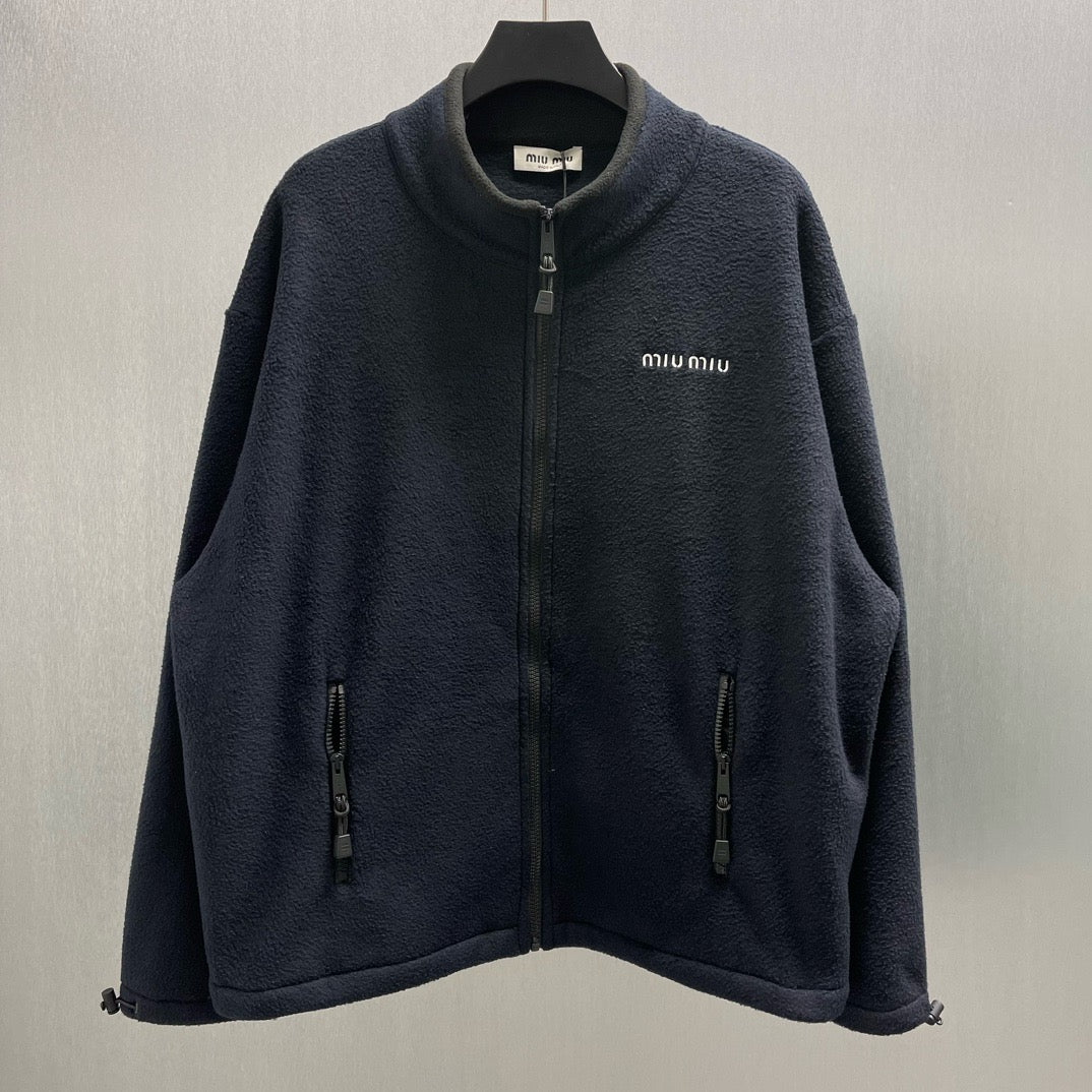 Brown and Dark Blue Jacket - Size L