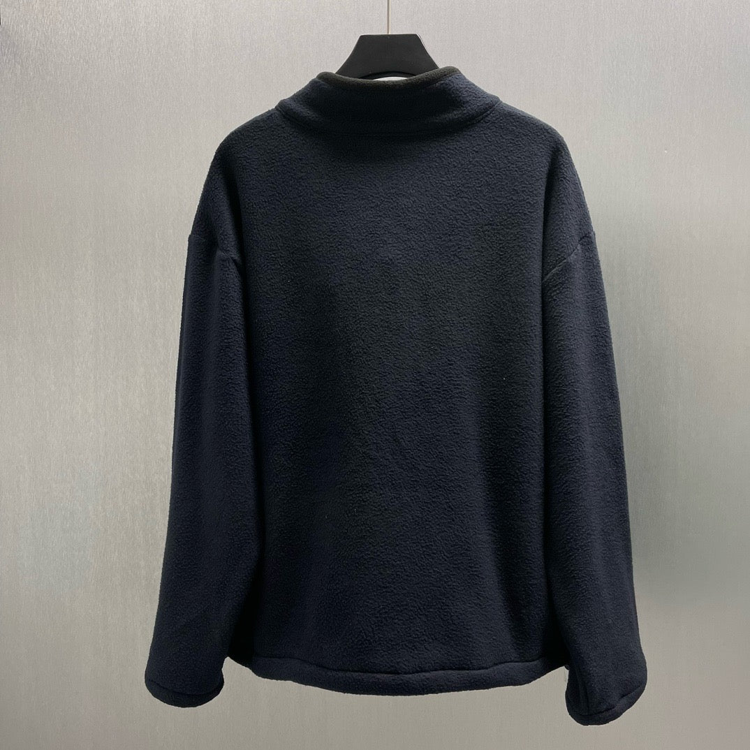 Brown and Dark Blue Jacket - Size L