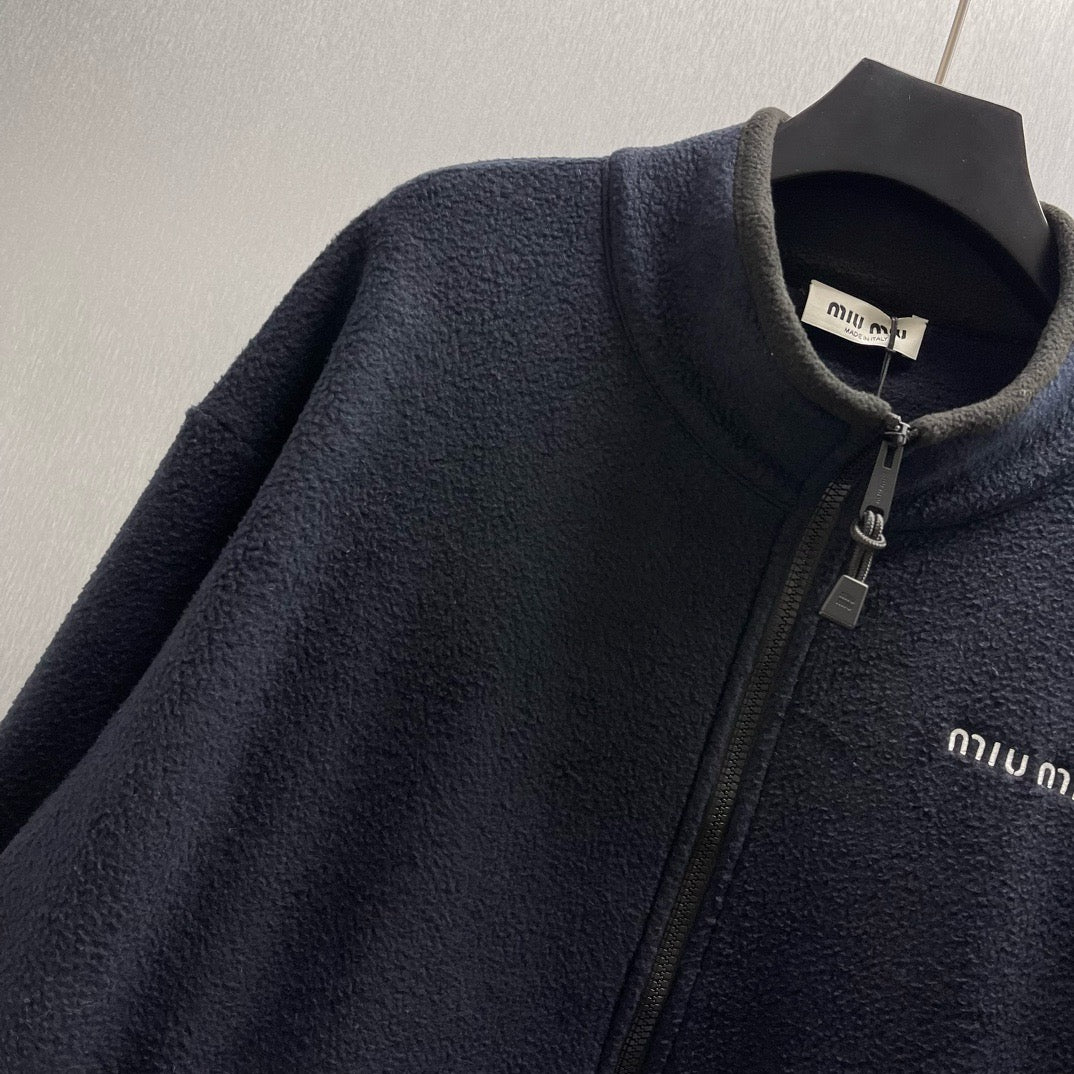 Brown and Dark Blue Jacket - Size L