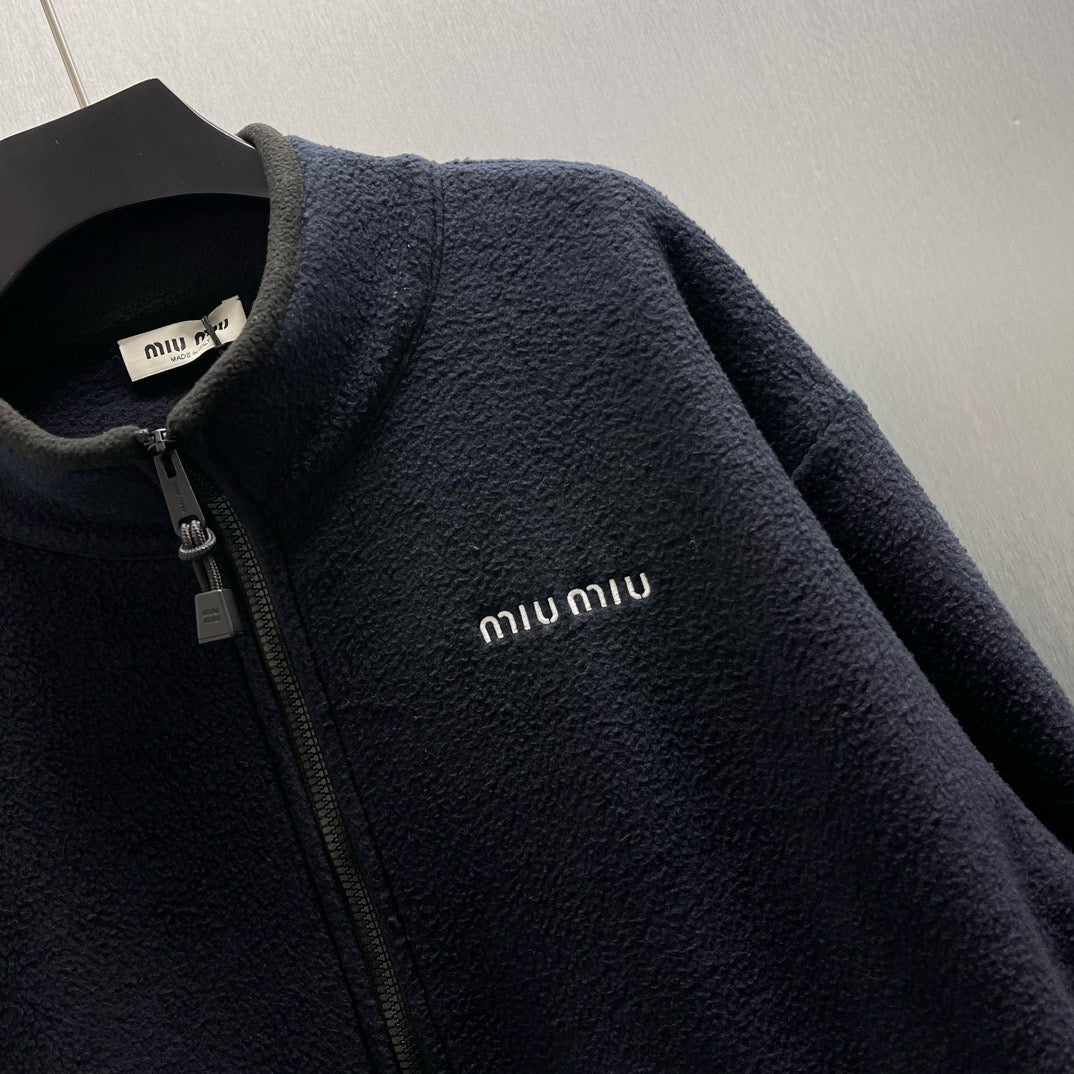 Brown and Dark Blue Jacket - Size L