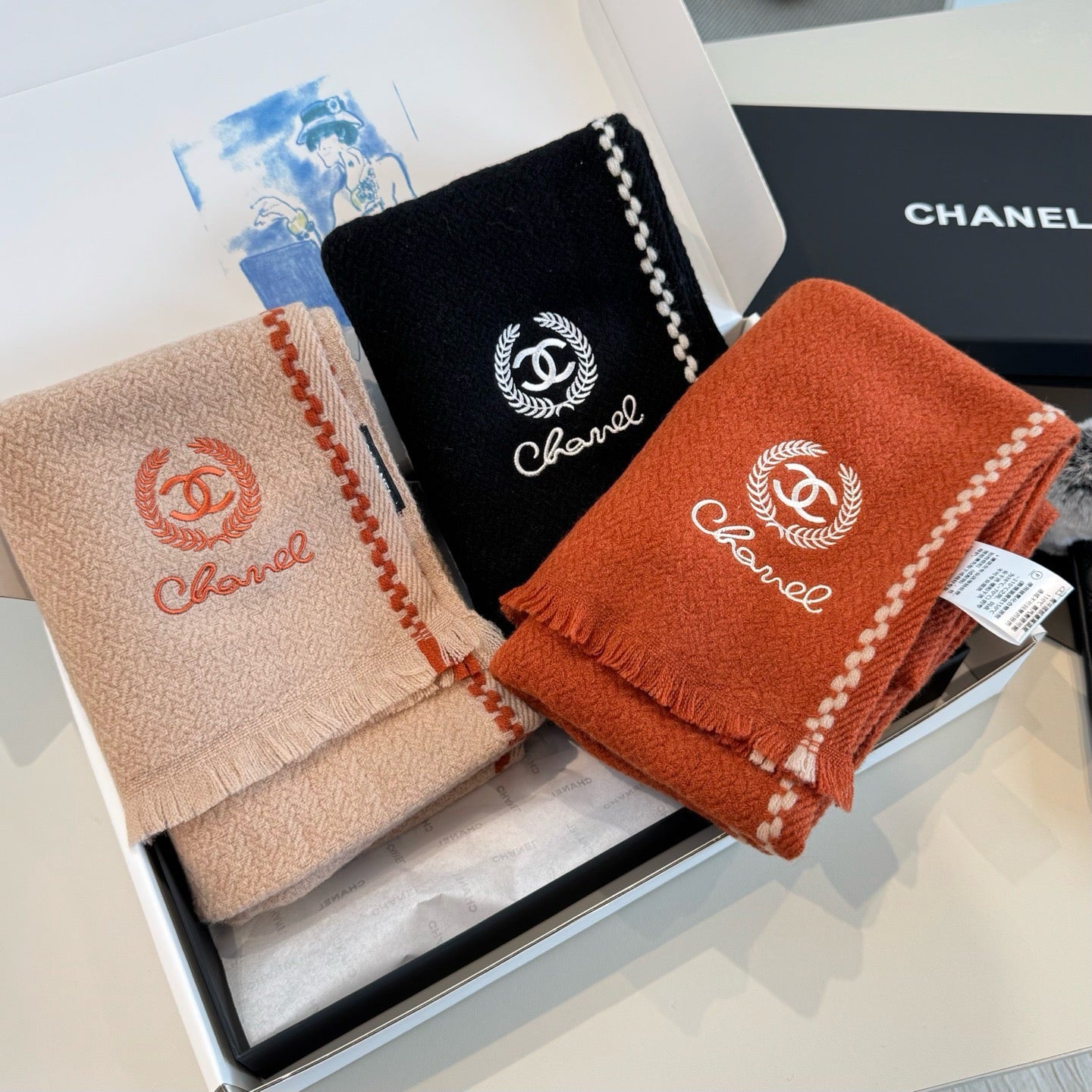 Black and Orange Scarf