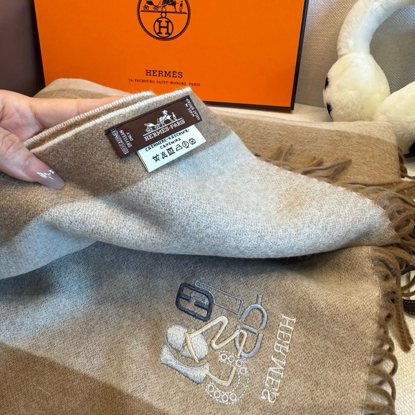 Brown and Rose Scarf