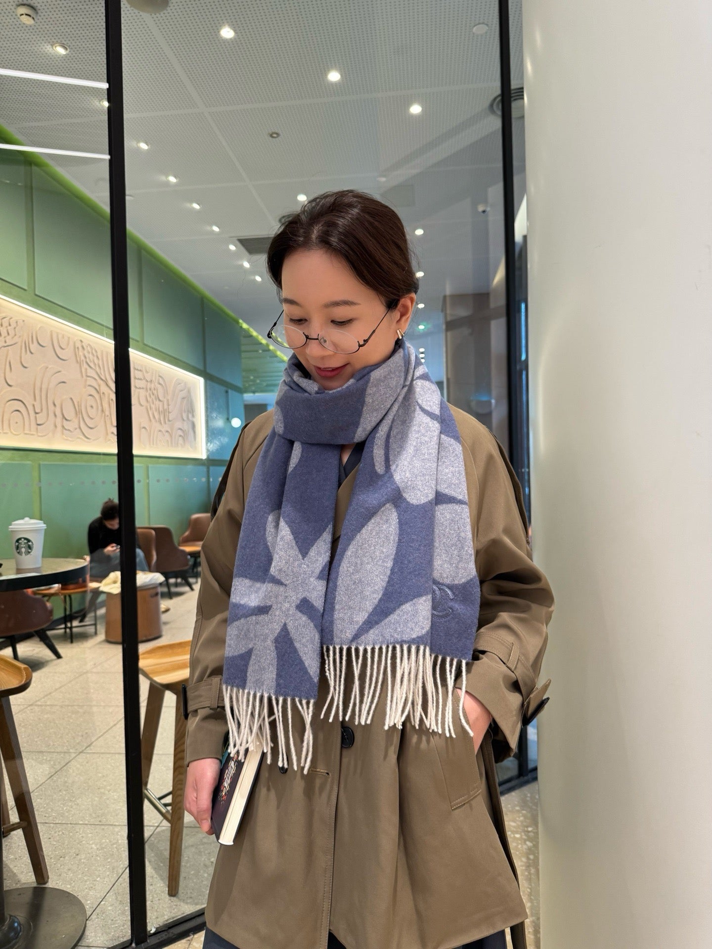 Pink and Blue Scarf
