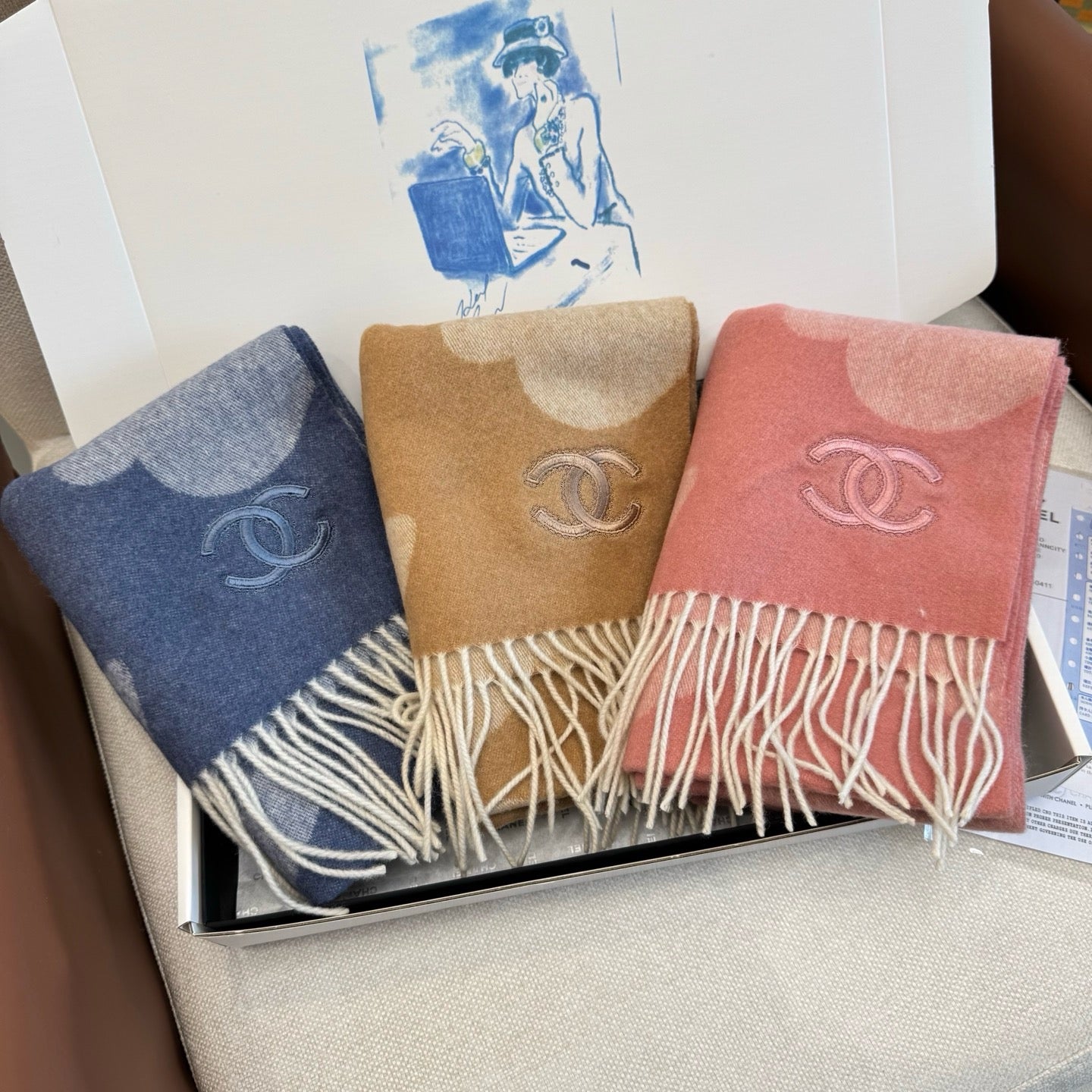 Pink and Blue Scarf