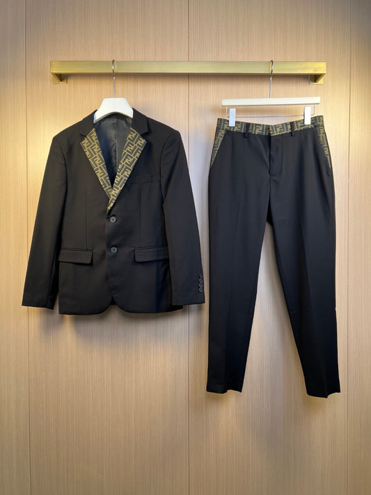 Black Jacket and Pant Suit