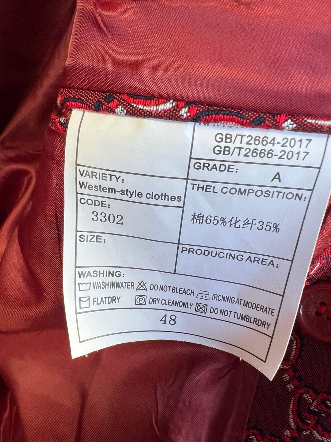 Red Jacket and Pant Suit