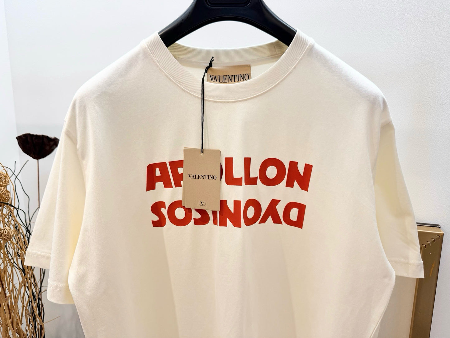 Beige and Black T-Shirt