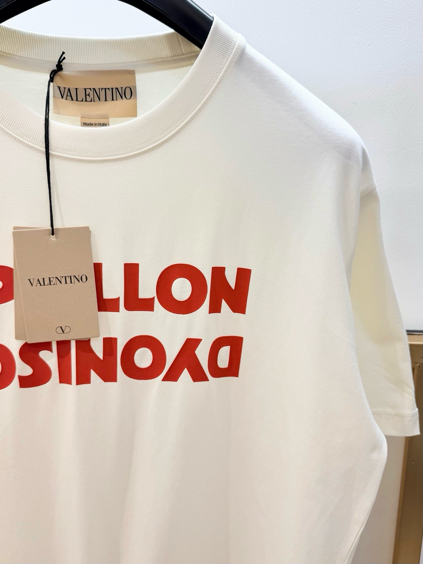 Beige and Black T-Shirt