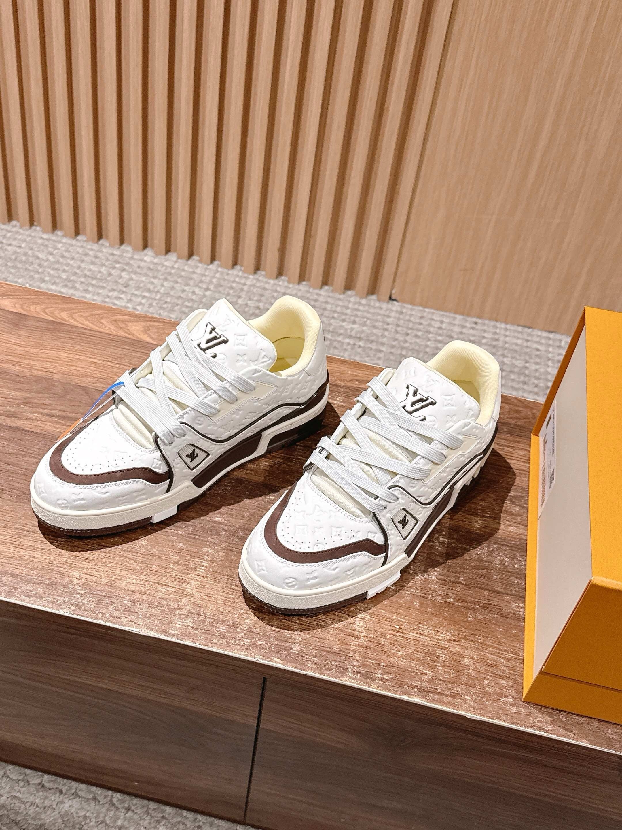 White Brown Shoes
