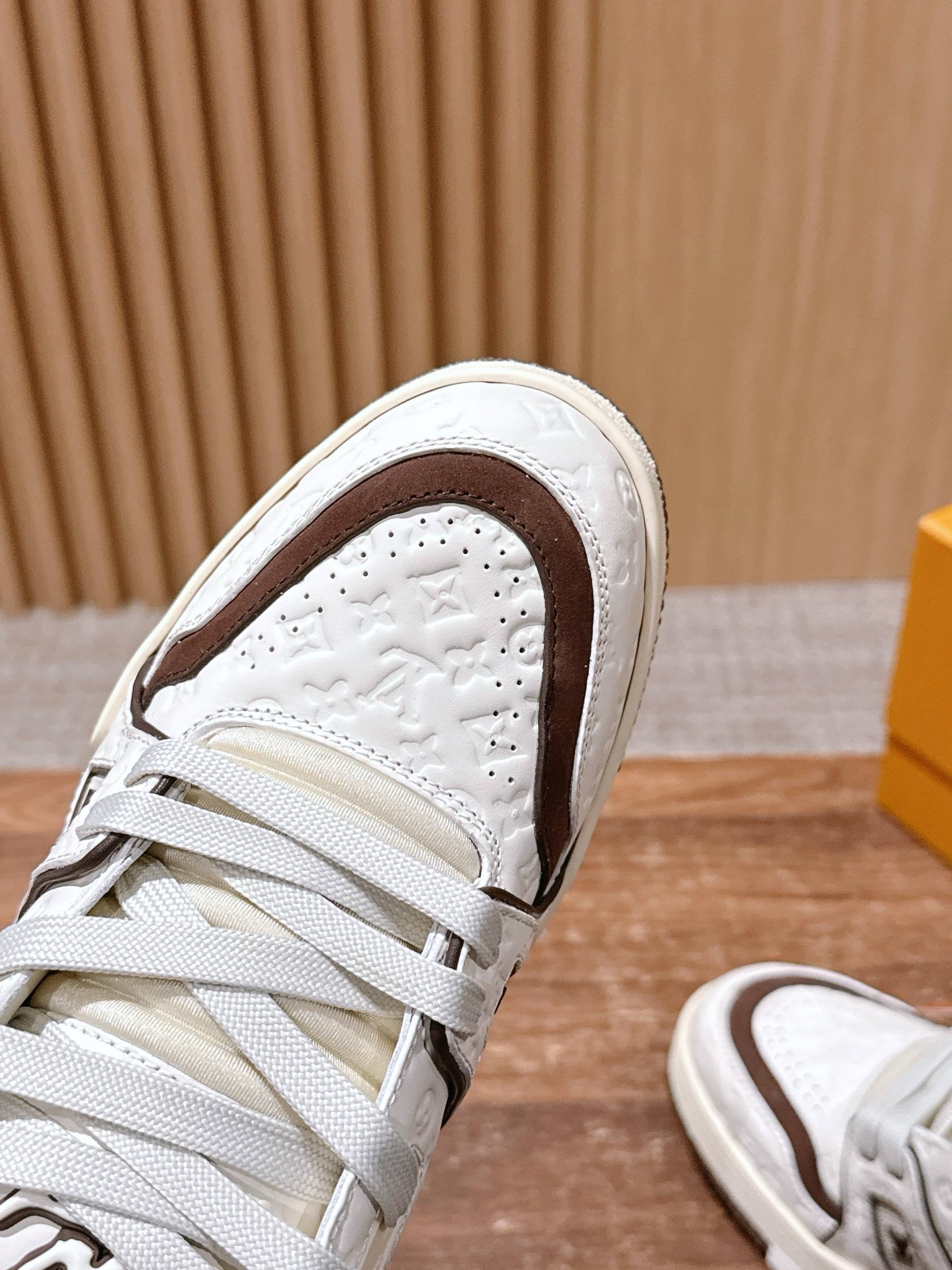 White Brown Shoes