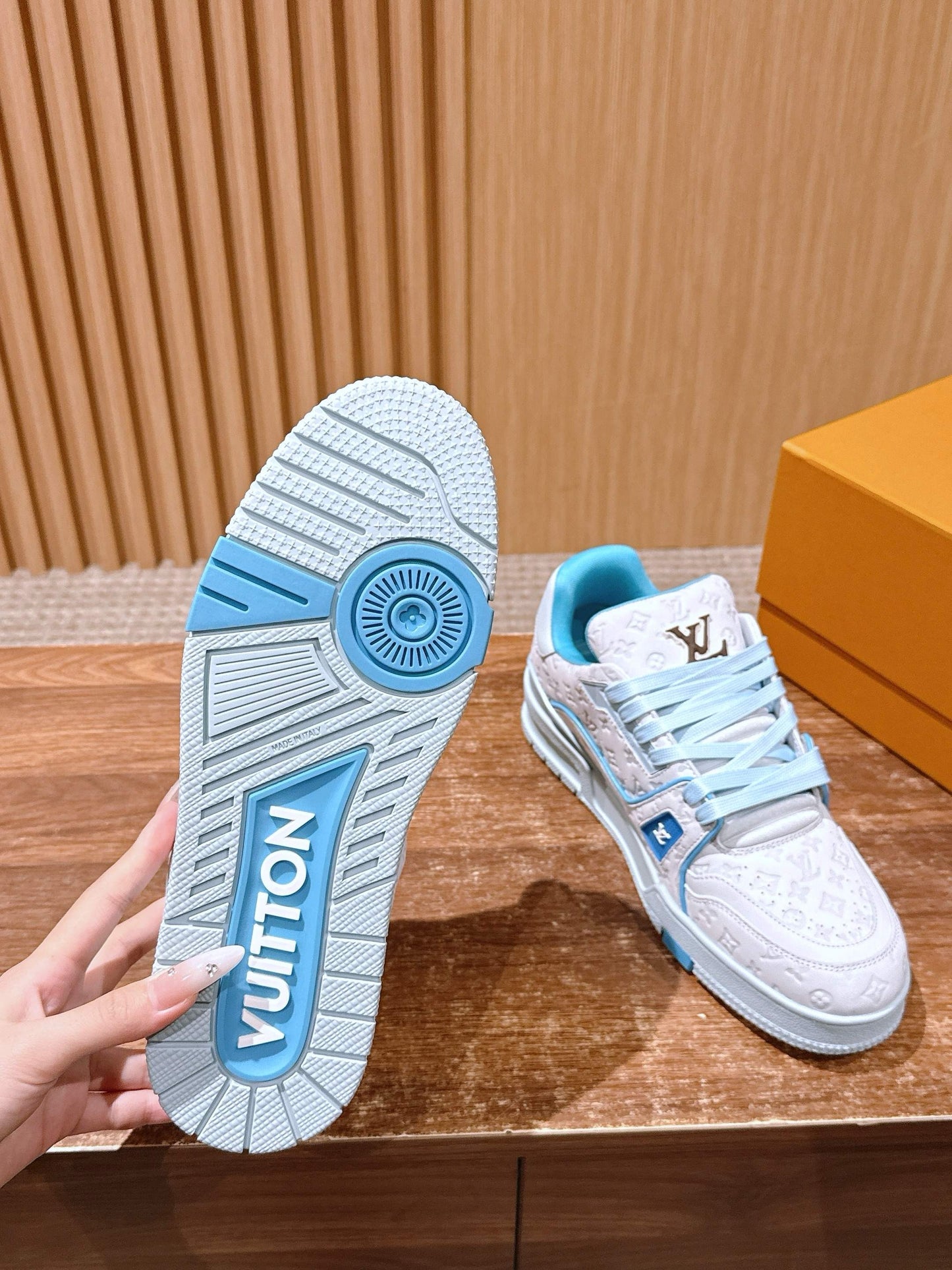 Blue and Green Shoes