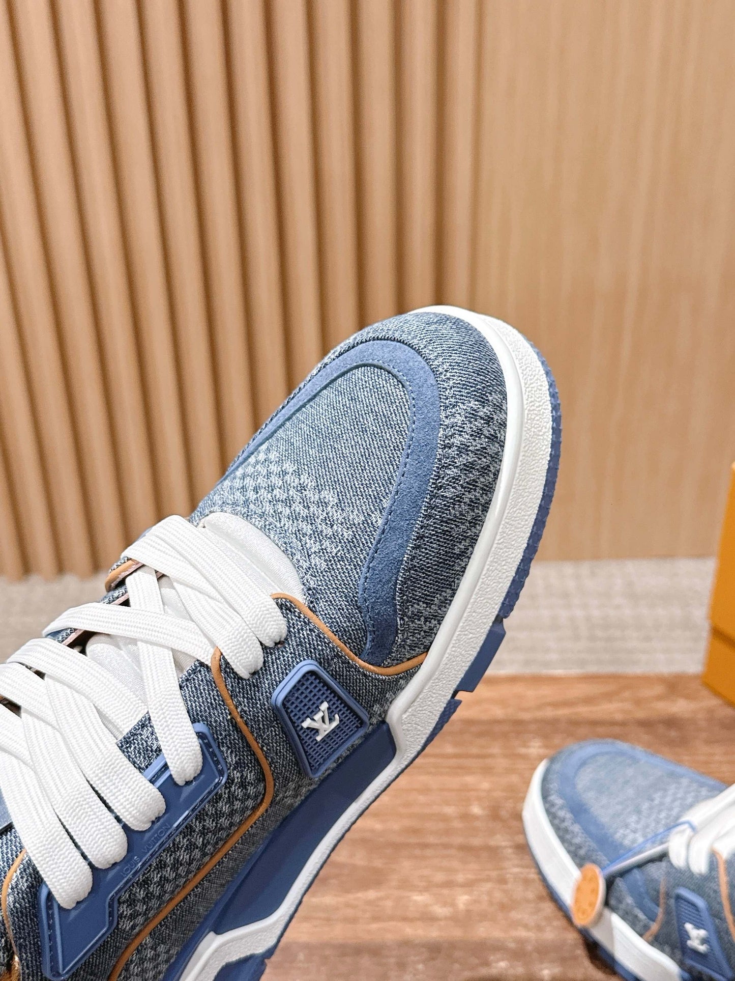 Blue and Black Shoes