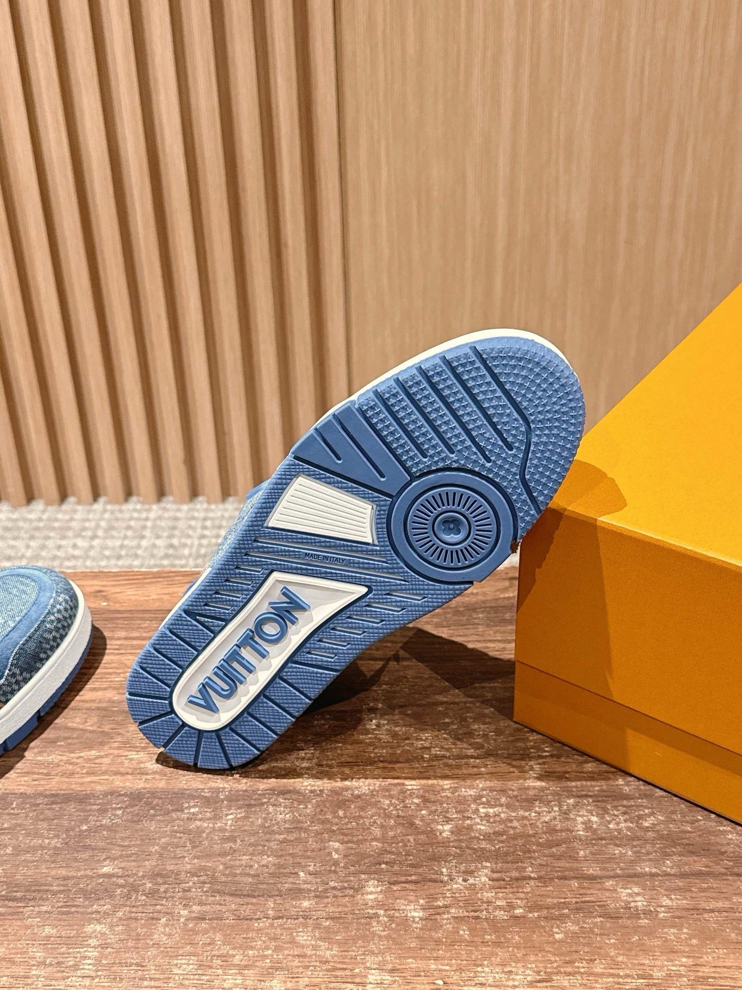 Blue and Black Shoes