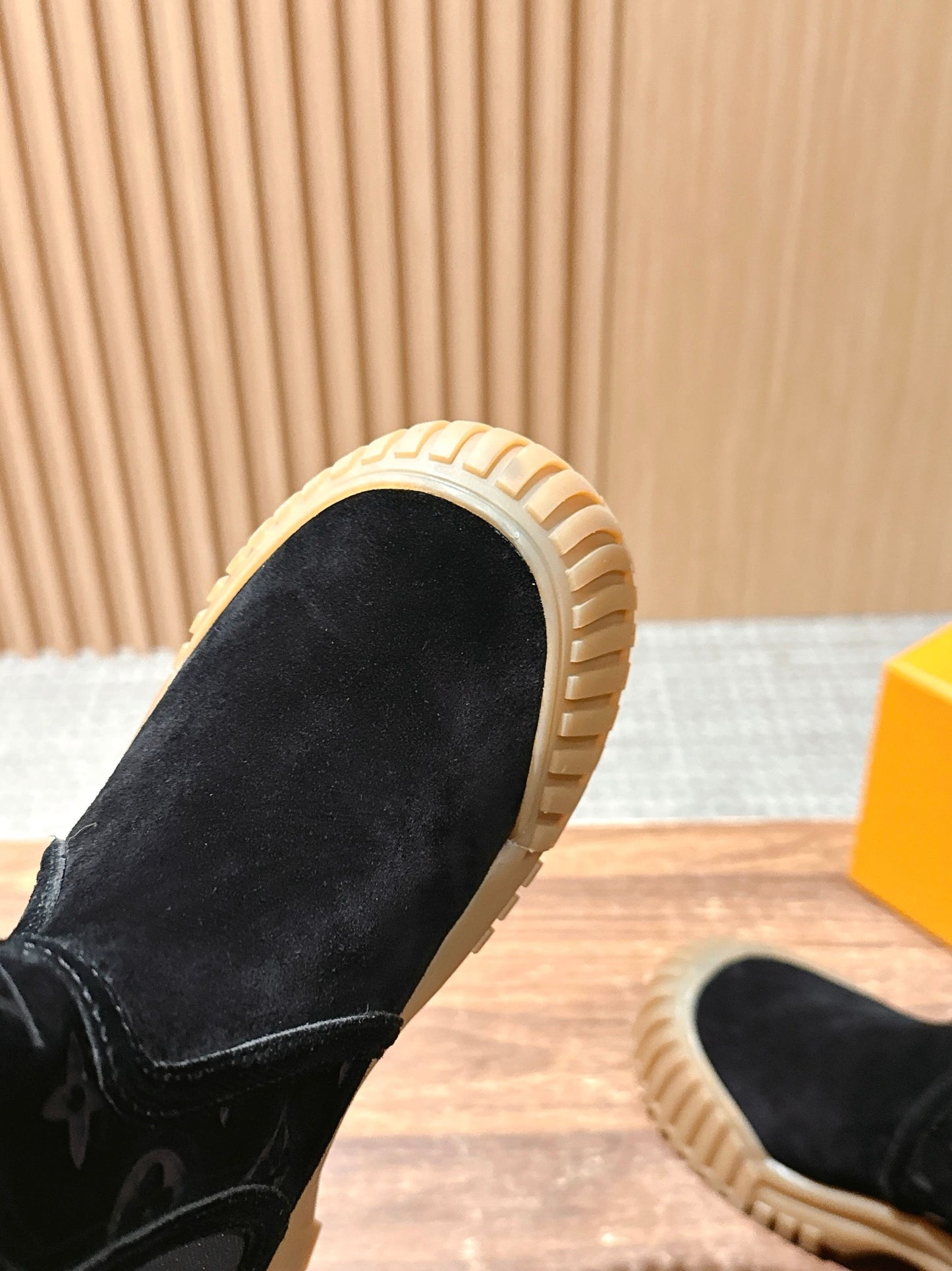 Black and Beige Shoes