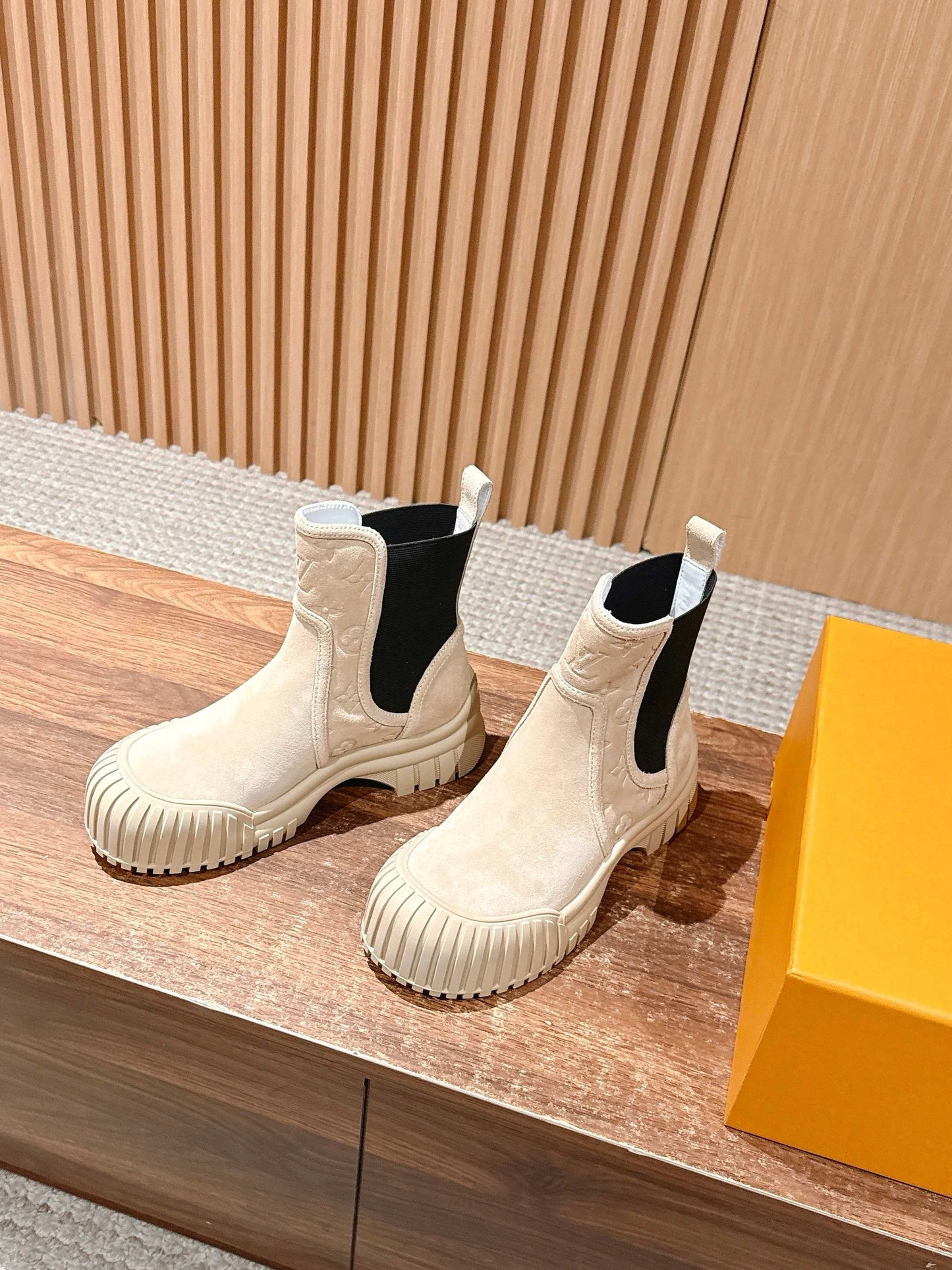 Black and Beige Shoes