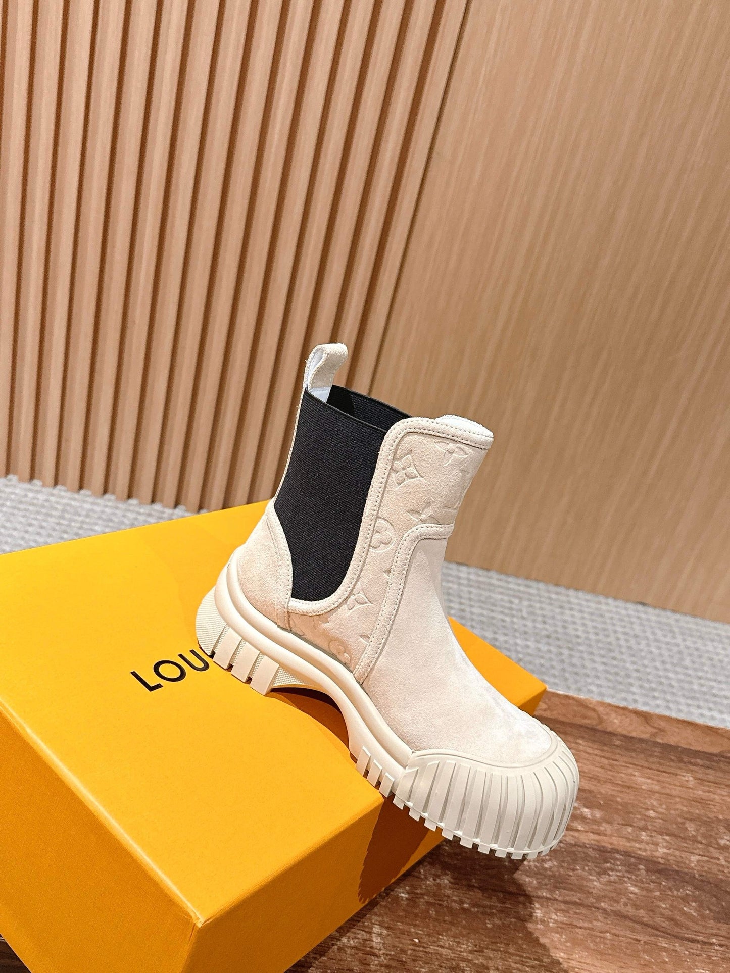 Black and Beige Shoes