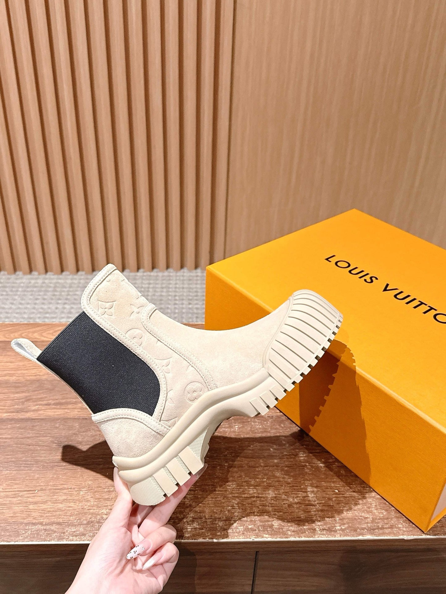 Black and Beige Shoes